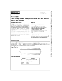 datasheet for 74LCX16841MEA by Fairchild Semiconductor