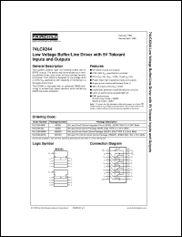 datasheet for 74LCX244MTCX by Fairchild Semiconductor