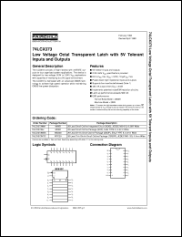 datasheet for 74LCX373WMX by Fairchild Semiconductor