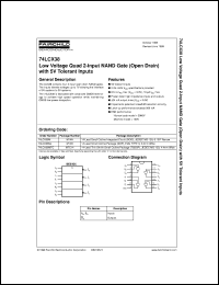 datasheet for 74LCX38SJX by Fairchild Semiconductor