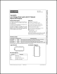 datasheet for 74LCX573MTC by Fairchild Semiconductor