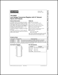 datasheet for 74LCX652MTCX by Fairchild Semiconductor