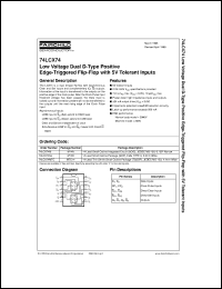 datasheet for 74LCX74M by Fairchild Semiconductor