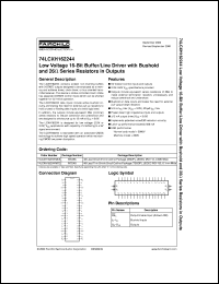 datasheet for 74LCXH162244MEX by Fairchild Semiconductor
