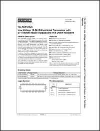 datasheet for 74LCXP16245MEA by Fairchild Semiconductor