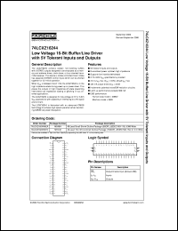 datasheet for 74LCXZ16244MEA by Fairchild Semiconductor