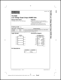 datasheet for 74LVQ00SCX by Fairchild Semiconductor