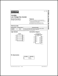 datasheet for 74LVQ04SJX by Fairchild Semiconductor