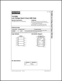 datasheet for 74LVQ08SCX by Fairchild Semiconductor