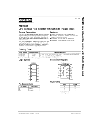 datasheet for 74LVQ14SC by Fairchild Semiconductor