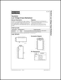 datasheet for 74LVQ151SCX by Fairchild Semiconductor
