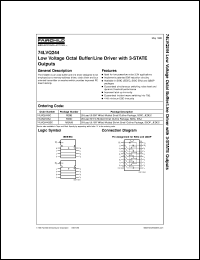datasheet for 74LVQ244SCX by Fairchild Semiconductor