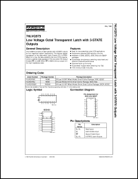 datasheet for 74LVQ373SC by Fairchild Semiconductor
