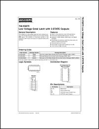 datasheet for 74LVQ573SCX by Fairchild Semiconductor