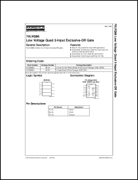 datasheet for 74LVQ86SJX by Fairchild Semiconductor