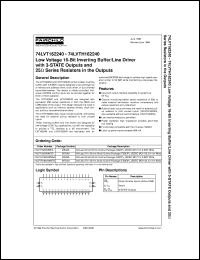 datasheet for 74LVT162240MEAX by Fairchild Semiconductor