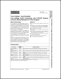 datasheet for 74LVT162245MTDX by Fairchild Semiconductor