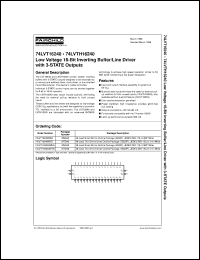 datasheet for 74LVT16240MEA by Fairchild Semiconductor