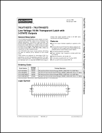 datasheet for 74LVT16373MEA by Fairchild Semiconductor