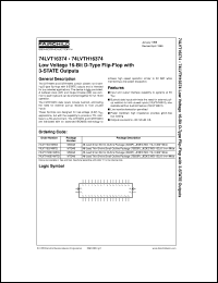 datasheet for 74LVT16374MEA by Fairchild Semiconductor