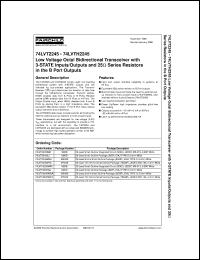 datasheet for 74LVT2245WM by Fairchild Semiconductor