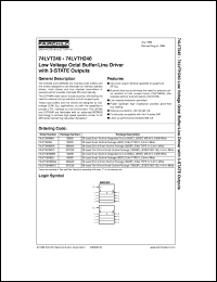 datasheet for 74LVT240WM by Fairchild Semiconductor