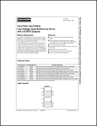 datasheet for 74LVT244WM by Fairchild Semiconductor