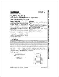datasheet for 74LVT245MTCX by Fairchild Semiconductor