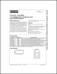 datasheet for 74LVT573MTCX by Fairchild Semiconductor