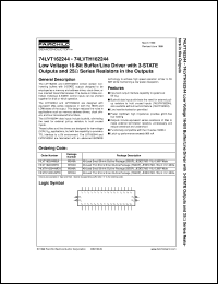 datasheet for 74LVTH162244MTD by Fairchild Semiconductor