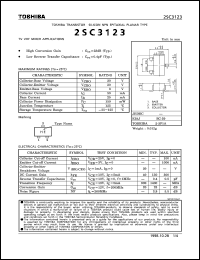 datasheet for 2SC3123 by Toshiba