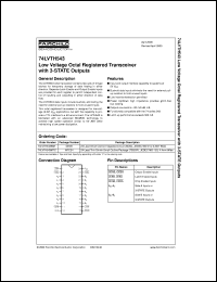 datasheet for 74LVTH543WMX by Fairchild Semiconductor