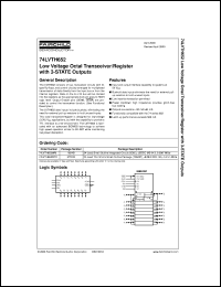 datasheet for 74LVTH652MTCX by Fairchild Semiconductor