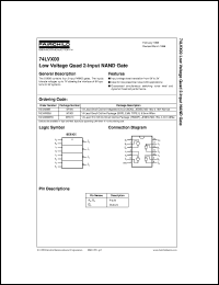 datasheet for 74LVX00M by Fairchild Semiconductor