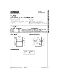 datasheet for 74LVX02M by Fairchild Semiconductor