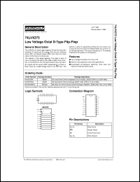 datasheet for 74LVX273M by Fairchild Semiconductor