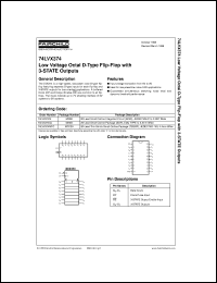 datasheet for 74LVX374M by Fairchild Semiconductor