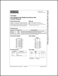 datasheet for 74LVX541M by Fairchild Semiconductor
