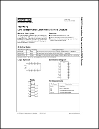 datasheet for 74LVX573MX by Fairchild Semiconductor