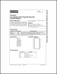 datasheet for 74LVX574M by Fairchild Semiconductor