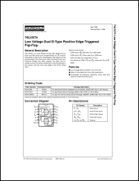 datasheet for 74LVX74M by Fairchild Semiconductor