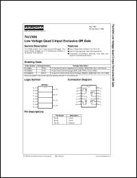 datasheet for 74LVX86MSCX by Fairchild Semiconductor