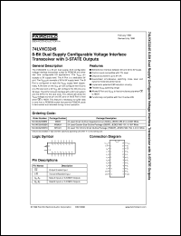 datasheet for 74LVXC3245WM by Fairchild Semiconductor