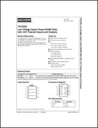 datasheet for 74VCX00M by Fairchild Semiconductor