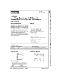 datasheet for 74VCX132M by Fairchild Semiconductor