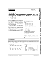 datasheet for 74VCX162245MTD by Fairchild Semiconductor