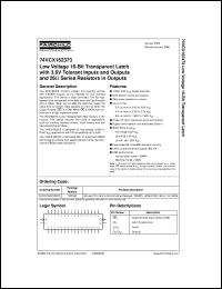 datasheet for 74VCX162373MTD by Fairchild Semiconductor