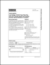 datasheet for 74VCX162374MTDX by Fairchild Semiconductor