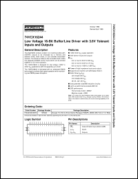 datasheet for 74VCX16244MTD by Fairchild Semiconductor