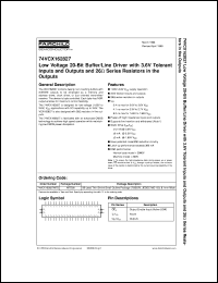 datasheet for 74VCX162827MEAX by Fairchild Semiconductor